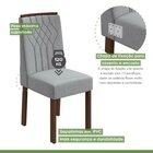 Conjunto Mesa 120x80cm Tampo Mdf/vidro Celebrare 4 Cadeiras E