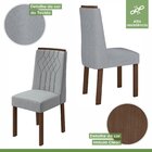 Conjunto Mesa 120x80cm Tampo Mdf/vidro Celebrare 4 Cadeiras E