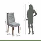 Conjunto Mesa 120x80cm Tampo Mdf/vidro Celebrare 4 Cadeiras E