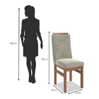 Conjunto Mesa 120x82cm E 4 Cadeiras Madeira Maciça Canela/off