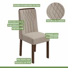 Conjunto Mesa 120x90cm Tampo Mdf Celebrare 4 Cadeiras Exclusi