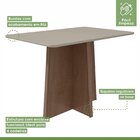 Conjunto Mesa 120x90cm Tampo Mdf Celebrare 4 Cadeiras Exclusi