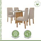 Conjunto Mesa 120x90cm Tampo Mdf Celebrare 4 Cadeiras Exclusi