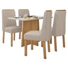 Conjunto Mesa 120x90cm Tampo Mdf Celebrare 4 Cadeiras Exclusi