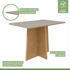 Conjunto Mesa 120x90cm Tampo Mdf Celebrare 4 Cadeiras Exclusi