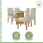 Conjunto Mesa 120x90cm Tampo Mdf Celebrare 4 Cadeiras Exclusi