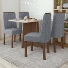 Conjunto Mesa 120x90cm Tampo Mdf Celebrare 4 Cadeiras Exclusi