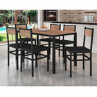 Conjunto Mesa 136cm 6 Cadeiras Curitiba Fabone