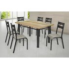 Conjunto Mesa 136cmx80cm E 6 Cadeiras Luna Ciplafe