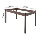 Conjunto Mesa 140cm Tampo Em Vidro Com 6 Cadeiras Karina  Bro