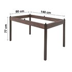 Conjunto Mesa 140cm Tampo Em Vidro Com 6 Cadeiras Karina  Bro