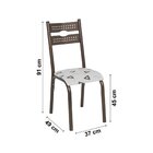 Conjunto Mesa 140cm Tampo Em Vidro Com 6 Cadeiras Luna Ciplaf