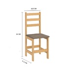 Conjunto Mesa 154cm Com 6 Cadeiras Tecido Chocolate Madeira P