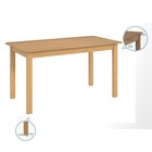 Conjunto Mesa 154cm Com 6 Cadeiras Tecido Chocolate Madeira P