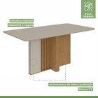 Conjunto Mesa 160cm Astrid Com Vidro E 6 Cadeiras Athenas Amê