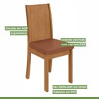 Conjunto Mesa 160cm Astrid Com Vidro E 6 Cadeiras Athenas Amê