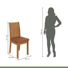 Conjunto Mesa 160cm Astrid Com Vidro E 6 Cadeiras Athenas Amê