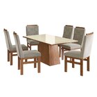 Conjunto Mesa 160x82cm E 6 Cadeiras Madeira Maciça Canela/jol