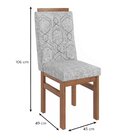 Conjunto Mesa 160x82cm E 6 Cadeiras Madeira Maciça Canela/lin