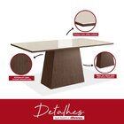 Conjunto Mesa 160x82cm E 6 Cadeiras Madeira Maciça Tabaco/jol