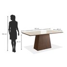Conjunto Mesa 160x82cm E 6 Cadeiras Madeira Maciça Tabaco/jol
