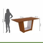 Conjunto Mesa 170cm Apogeu Tampo Mdf No Glass Com 6 Cadeiras