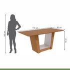 Conjunto Mesa 170cm Apogeu Tampo Mdf No Glass Com 6 Cadeiras