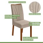 Conjunto Mesa 170cm Astrid Tampo Mdf No Glass E 6 Cadeiras Ap