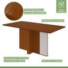 Conjunto Mesa 170cm Astrid Tampo Mdf No Glass E 6 Cadeiras Ap