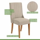 Conjunto Mesa 170cm Astrid Tampo Mdf No Glass E 6 Cadeiras Ce