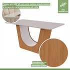 Conjunto Mesa 170cm Atla Com Vidro E 6 Cadeiras Apogeu Amêndo