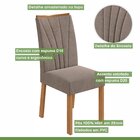 Conjunto Mesa 170cm Atla Com Vidro E 6 Cadeiras Apogeu Amêndo