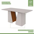 Conjunto Mesa 170cm Luxor Com Vidro E 6 Cadeiras Celina Off W