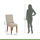 Conjunto Mesa 170cm Luxor Com Vidro E 6 Cadeiras Celina Off W