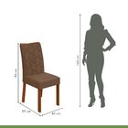 Conjunto Mesa 170cm Luxor Com Vidro E 6 Cadeiras Rayla Frassi