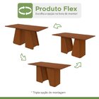 Conjunto Mesa 170cm Luxor Tampo Mdf No Glass E 6 Cadeiras Cel