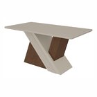 Conjunto Mesa 170cm Tampo Mdf/vidro 6 Cadeiras Vênus Móveis L