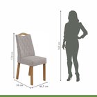 Conjunto Mesa 170cm Tampo Mdf/vidro 6 Cadeiras Vênus Móveis L