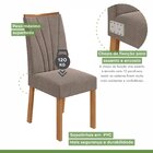 Conjunto Mesa 180cm Aries Com 6 Cadeiras Apogeu Amêndoa Clean