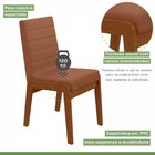 Conjunto Mesa 180cm Luxor Com Vidro E 6 Cadeiras Atla Frassin