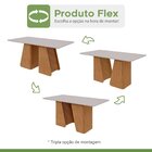 Conjunto Mesa 180cm Luxor Com Vidro E 6 Cadeiras Celina Amênd