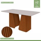 Conjunto Mesa 180cm Luxor Com Vidro E 6 Cadeiras Celina Frass