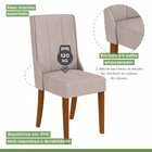 Conjunto Mesa 180cm Luxor Com Vidro E 6 Cadeiras Celina Frass