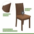 Conjunto Mesa 180x90cm Tampo Mdp 6 Cadeiras Athenas Móveis Lo