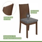 Conjunto Mesa 180x90cm Tampo Mdp 6 Cadeiras Athenas Móveis Lo