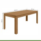 Conjunto Mesa 200cm Tampo Mdp 6 Cadeiras Athenas Móveis Lopas