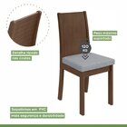 Conjunto Mesa 200x80cm Tampo Mdp 6 Cadeiras Athenas Móveis Lo