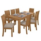 Conjunto Mesa 200x90cm Tampo Mdp 8 Cadeiras Athenas Móveis Lo