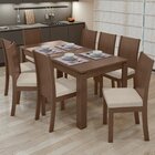 Conjunto Mesa 200x90cm Tampo Mdp 8 Cadeiras Athenas Móveis Lo