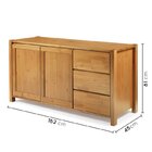 Conjunto Mesa, 2 Bancos E Buffet Madeira Maciça Primavera Cab